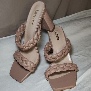 Leevar Braided Beige Heels